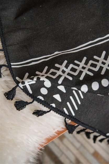 Geometric print tassel curtains - Image 6
