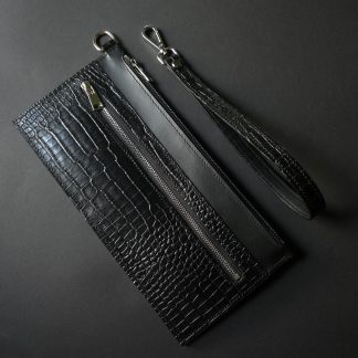 Flat Leather Phone Wristlet Wallet