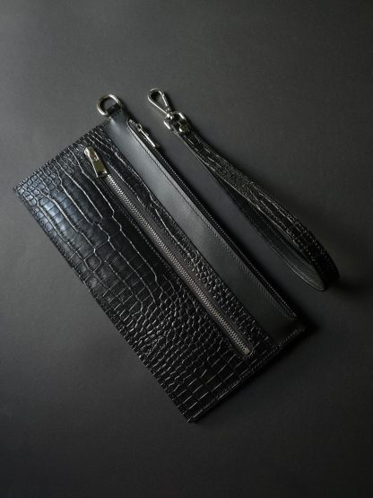 Flat Leather Phone Wristlet Wallet