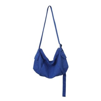 Dark blue canvas casual shoulder bag