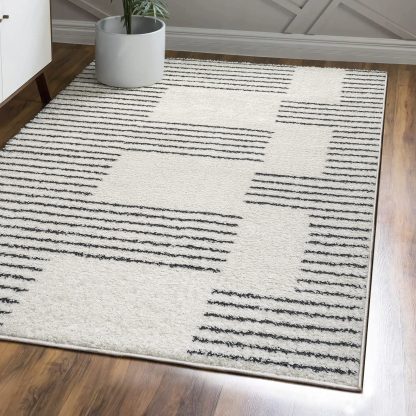 Modern geometric lines carpet