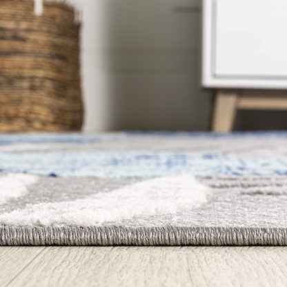 Tropical Plant Print Outdoor Woven Rug - Image 7