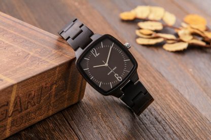 Simple style square wooden watch - Image 2