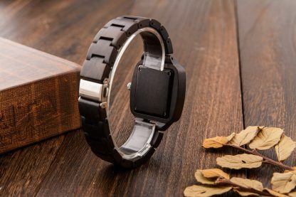 Simple style square wooden watch - Image 3