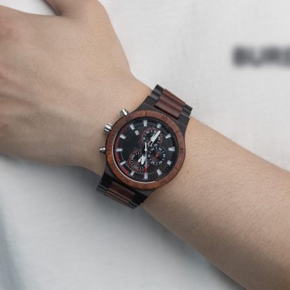Wooden Multi-function Mechanical Men's Watch - Image 3