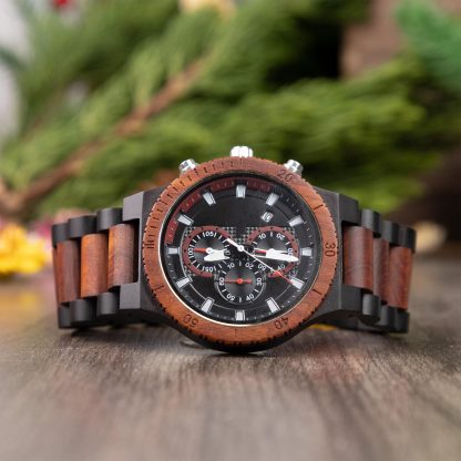 Wooden Multi-function Mechanical Men's Watch - Image 2