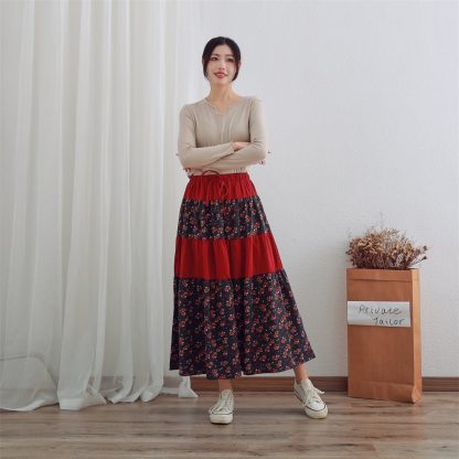 High waist floral maxi skirt - Image 5