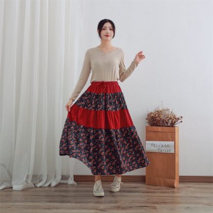 High waist floral maxi skirt - Image 2