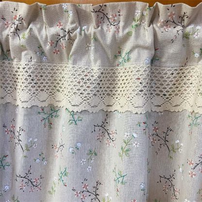 Floral lace half curtain - Image 3