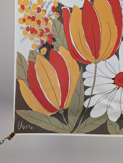 Artistic floral silk scarf - Image 5