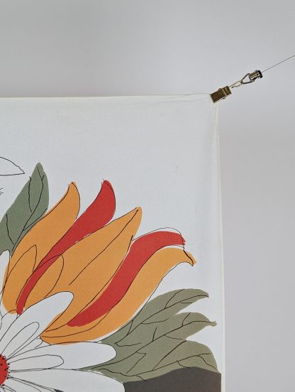 Artistic floral silk scarf - Image 3