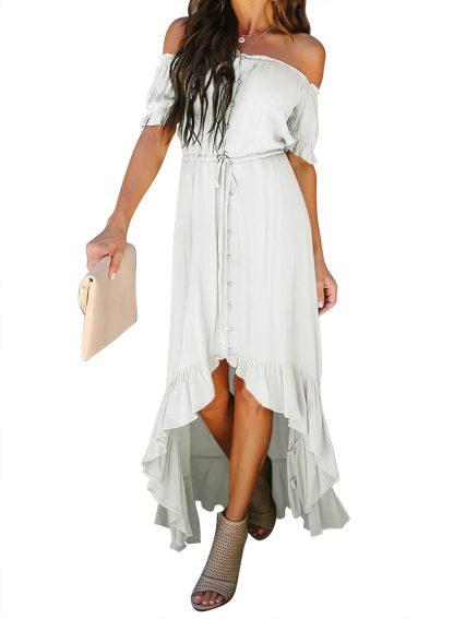 One shoulder irregular skirt dress - Image 5