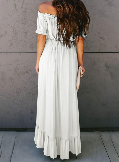 One shoulder irregular skirt dress - Image 4
