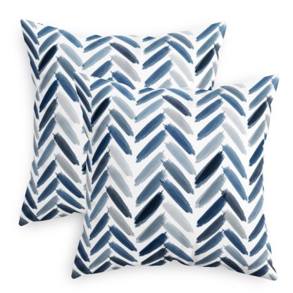 Blues Brushstroke Throw Pillowcase - Image 5