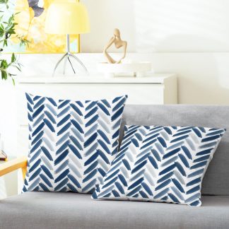 Blues Brushstroke Throw Pillowcase