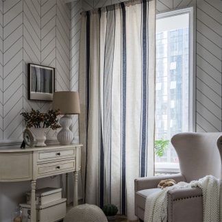 Simple striped curtains