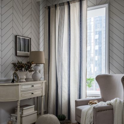 Simple striped curtains