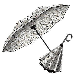 Chinese style flower and bird reverse umbrella