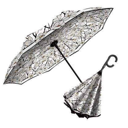 Chinese style flower and bird reverse umbrella