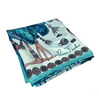 Blue Feather Secret Art Scarf - Image 5