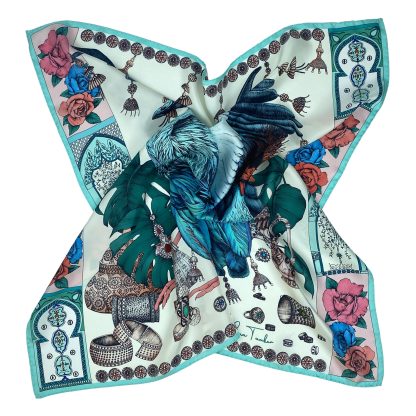 Blue Feather Secret Art Scarf - Image 4