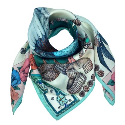 Blue Feather Secret Art Scarf - Image 3