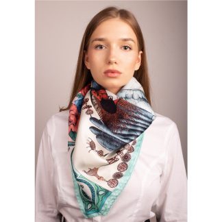 Blue Feather Secret Art Scarf