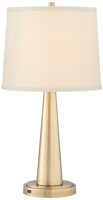 Simple modern metal cone table lamp