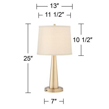 Simple modern metal cone table lamp - Image 8