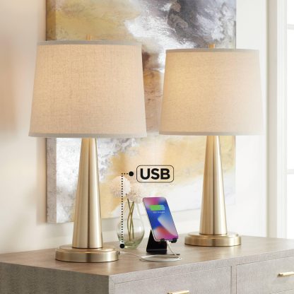 Simple modern metal cone table lamp - Image 2