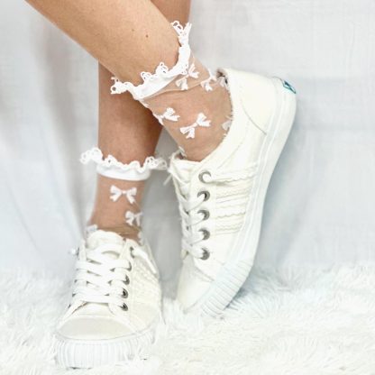Bow lace transparent socks - Image 5