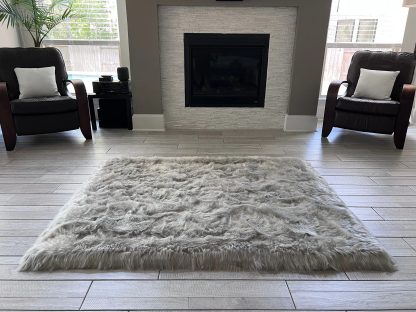 Faux Sheepskin Living Room Rug - Image 4