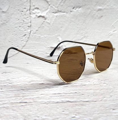 Retro polygonal metal frame sunglasses - Image 7