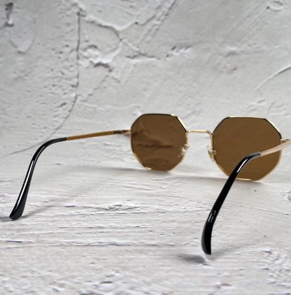 Retro polygonal metal frame sunglasses - Image 3