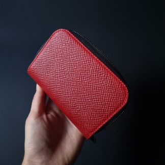 Exquisite red leather coin purse
