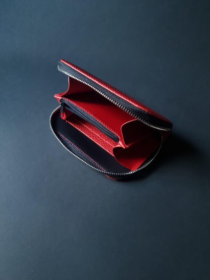 Exquisite red leather coin purse - Image 2