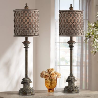 Retro hollow carved table lamp - Image 7