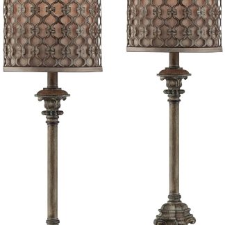 Retro hollow carved table lamp