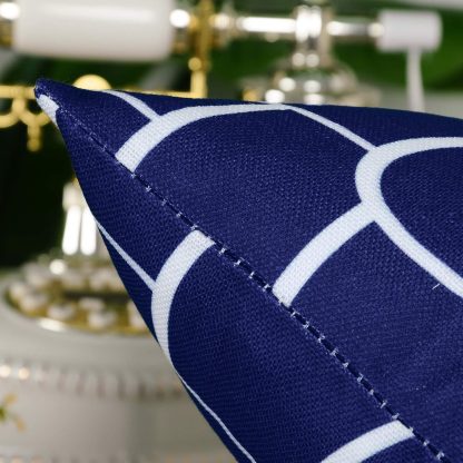 Navy blue floral pillowcase - Image 6