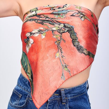 Printed silk square scarf - Image 2