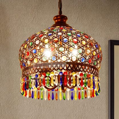 Retro Bohemian style crystal chandelier