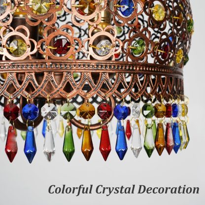 Retro Bohemian style crystal chandelier - Image 5