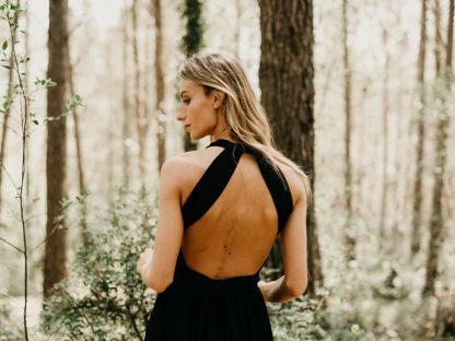 Forest style backless little black dress - Image 2