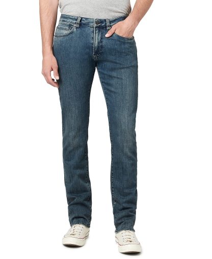 Medium blue washed slim jeans