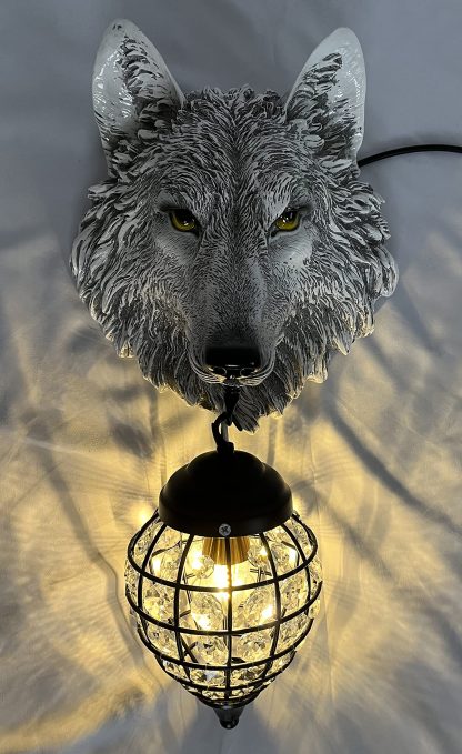 Nordic style wolf head wall lamp - Image 3