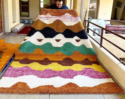 Colorful wave handmade carpet - Image 3