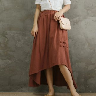 Irregular high waist skirt