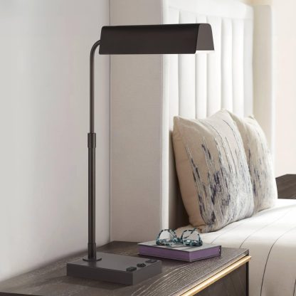 Simple modern black metal table lamp - Image 10