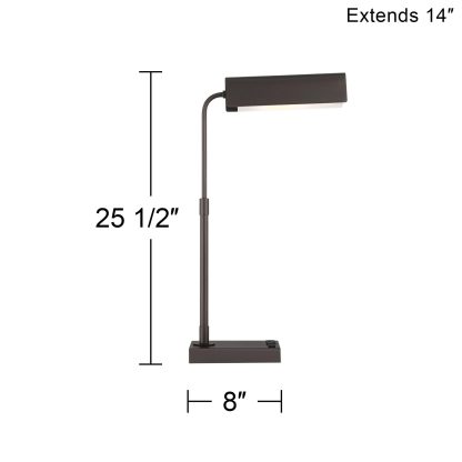 Simple modern black metal table lamp - Image 6