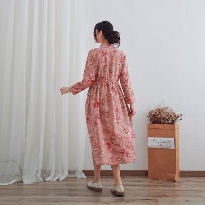 Chinese style gentle floral dress - Image 2